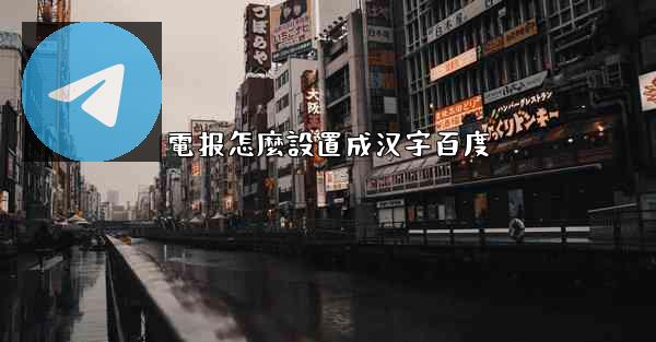 電报怎麼設置成汉字百度