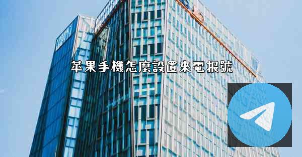 苹果手機怎麼設置來電报號