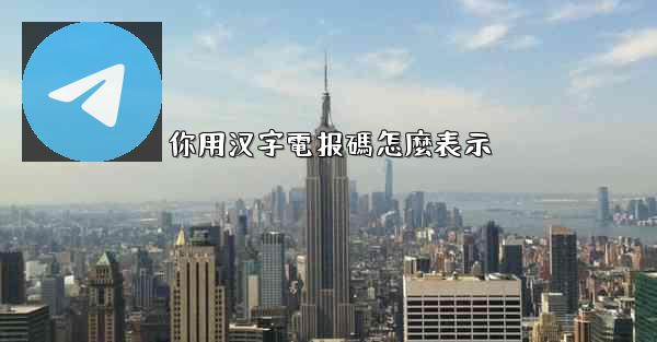 你用汉字電报碼怎麼表示
